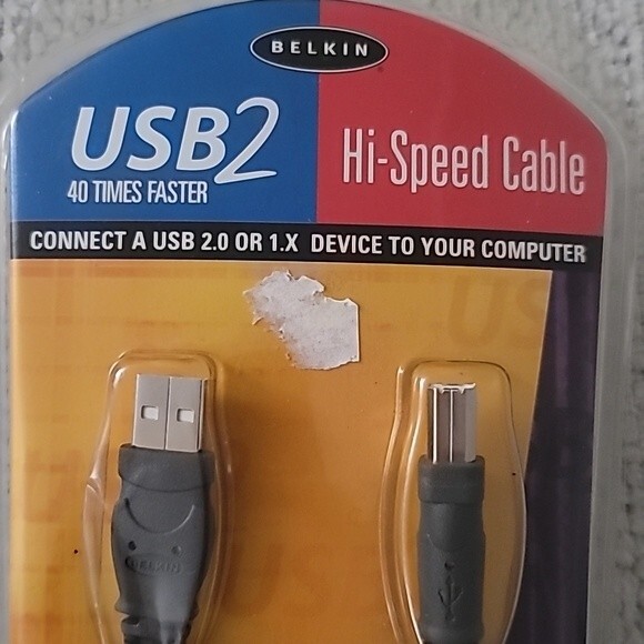 Belkin Hi Speed Cable USB2 40 times faster A plug/ B plug - Picture 2 of 5